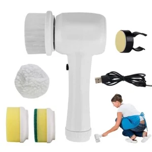 Brosse de Nettoyage Électrique 4 en 1 Épurateur Toupie Portable Électrique Sans Fil Clea-